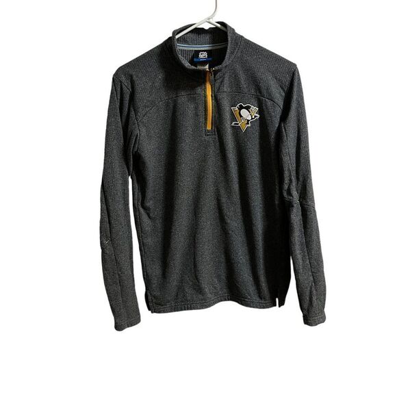 Pittsburgh Penquins NHL Half zip youth boys size 14/16 sweatshirt. - Picture 1 of 8